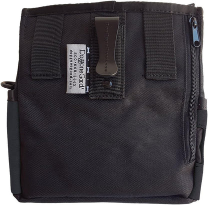 Doggone Good deluxe treat bag side view highlighting the integrated waste bag dispenser feature