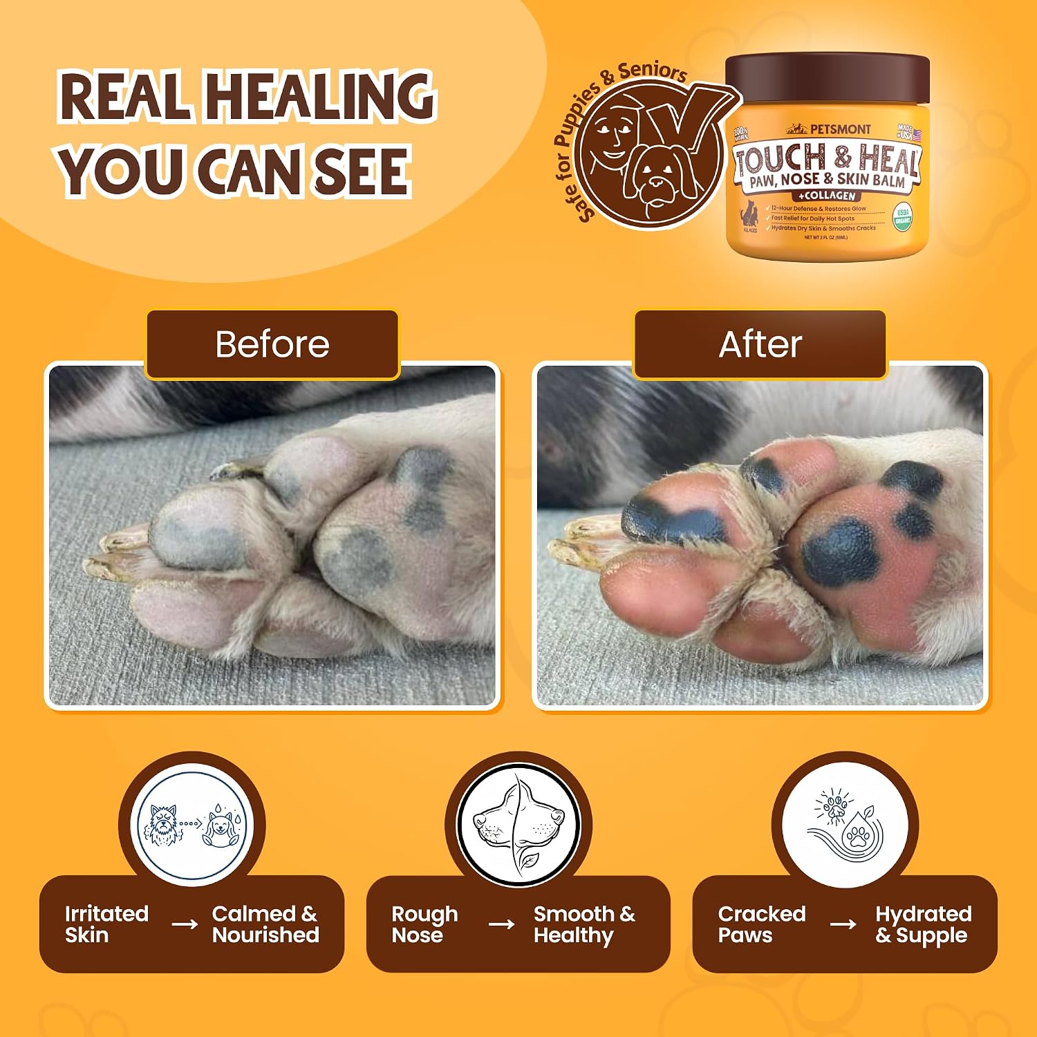Dog nose and paw protection balm by Petsmont