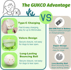 GUKCO touch activated electronic dog toy plush cover being removed for machine washing