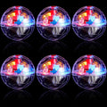 Sratte Ghost Hunting Cat Ball set front view package of six clear interactive pet toys.