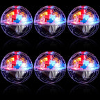 Sratte Ghost Hunting Cat Ball set front view package of six clear interactive pet toys.