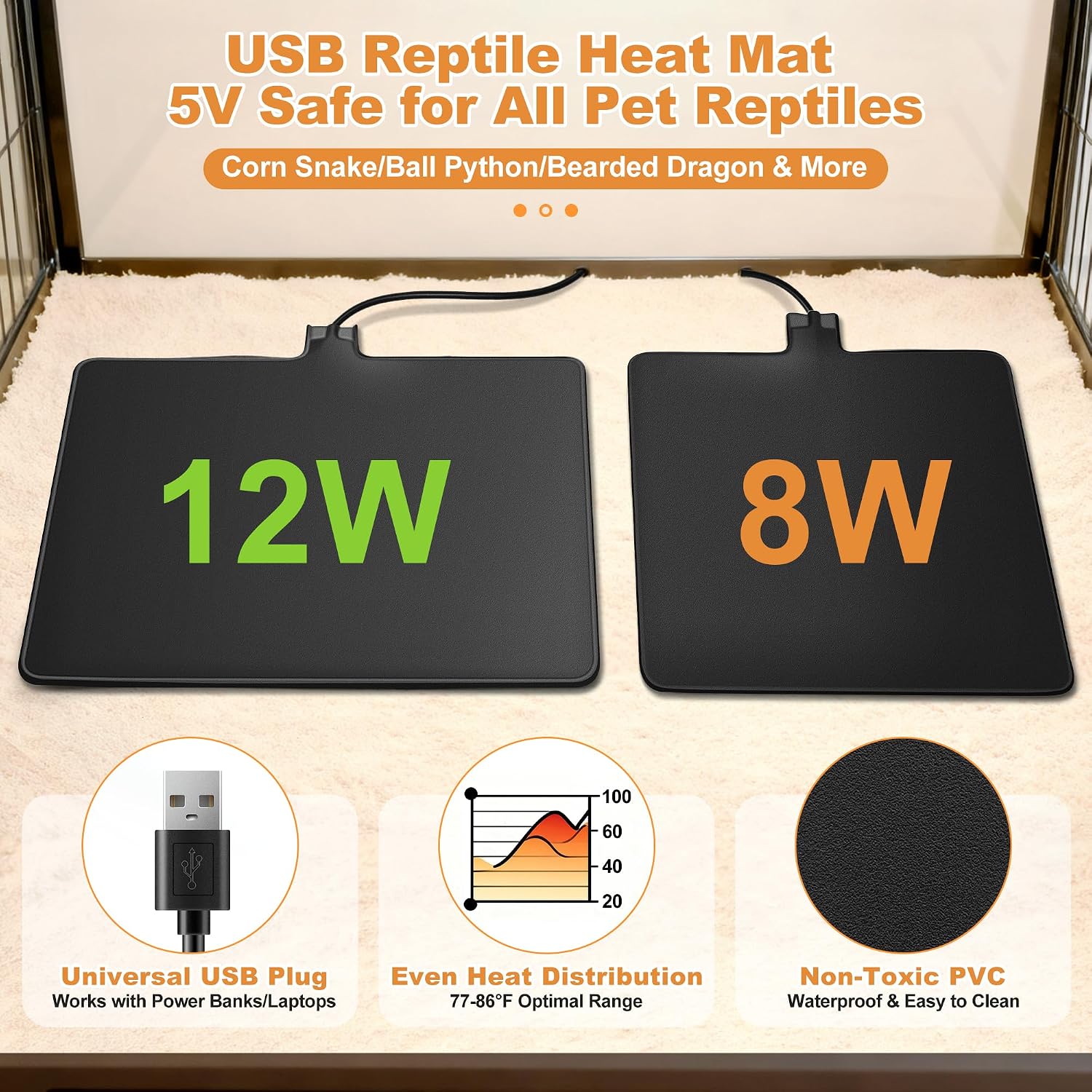 Packaging box of the authentic ONKELYIM USB reptile heat pad imported from the USA.