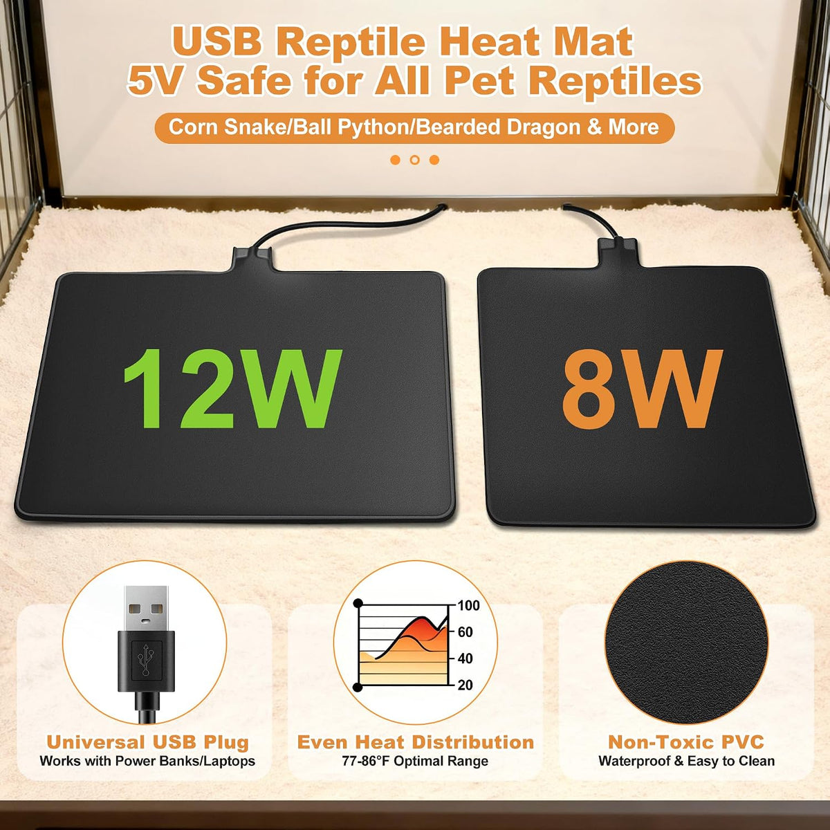 Packaging box of the authentic ONKELYIM USB reptile heat pad imported from the USA.
