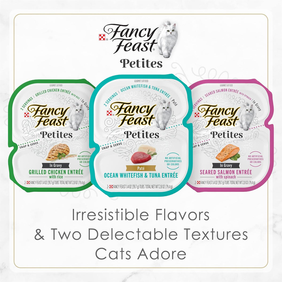 Purina Fancy Feast Petites Seared Salmon Entree With Spinach in Gravy Gourmet Wet Cat Food - (Pack of 12) 2.8 oz. Tubs - Image 11