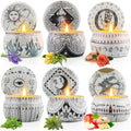 NVGCX Mystical Scented Candle Gift Set front view of six zodiac jars.
