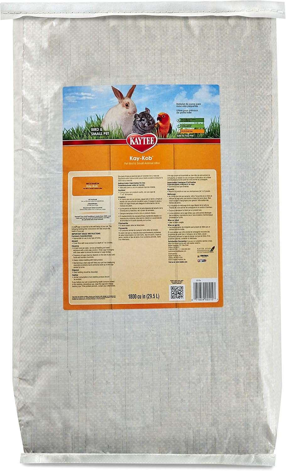 Kaytee Kay-Kob 605 cubic inches product label details