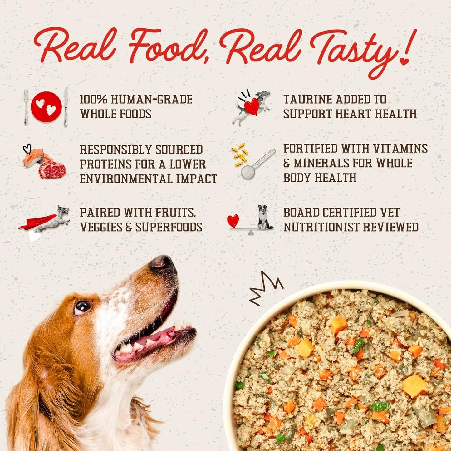 Serving suggestion for Stella and Chewy's Chick-a-Lick'n dog food