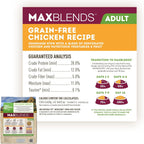 Close up of dehydrated chicken recipe dog food texture