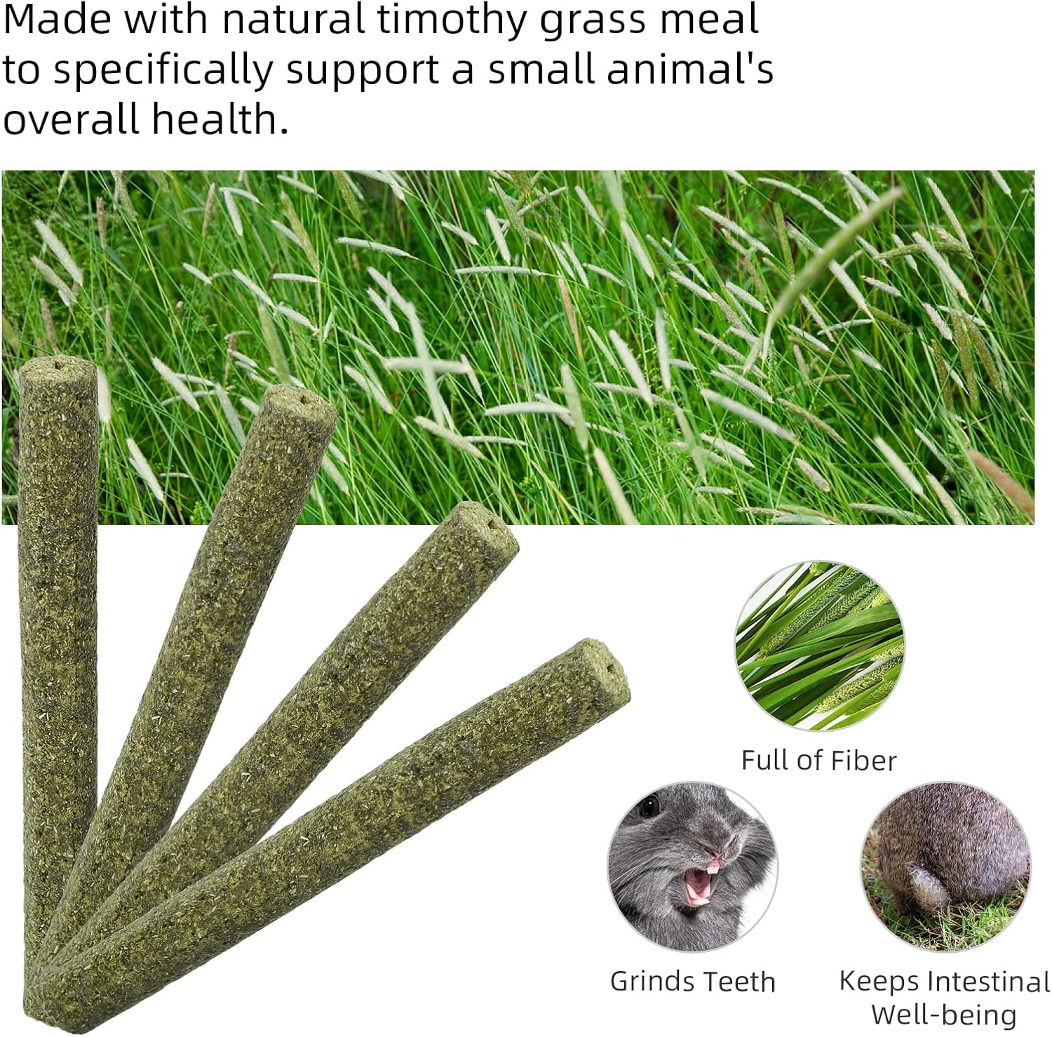 Natural herbal fiber sticks for rabbits and guinea pigs