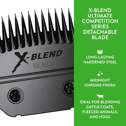 Authentic Wahl Ultimate Competition series blade for livestock showing side profile