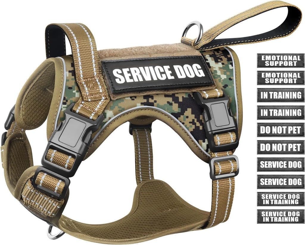 WINSEE Tactical Dog Harness, No Pull Dog Harness for Medium Large Dogs with Handle & Molle, Military Service Dog Vest Harness in Training Pet Harness for Small Dogs - Image 9