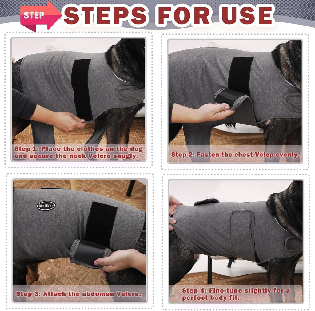 Adjustable velcro straps on Meifsou dog vest