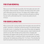 Nature's Miracle advanced dog stain remover back label with instructions