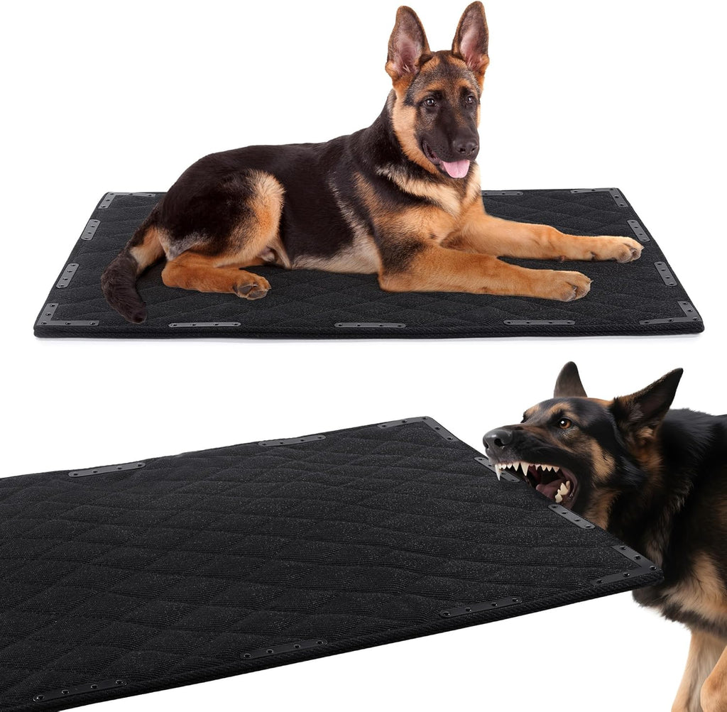 Hombys chew proof dog bed mat front view for large dogs