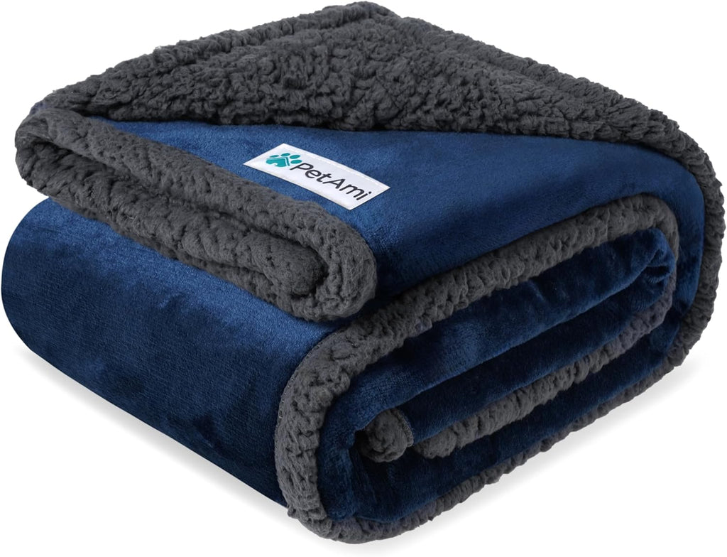 PetAmi Waterproof Dog Blanket for Couch, Extra Large 80x60, Pee Proof Sherpa Fleece Reversible Pet Throw, Furniture Protector for Bed Sofa Crate Kennel, Soft Washable Cover for Dog Cat, Grey Sherpa - Image 13