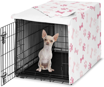 Sweet Jojo Designs 36in. Medium Dog Crate Cover (Bones and Paw Prints) for Boys Pet Cage, Kennel Covers (Modern, Cartoon, Doggy, Puppy, Neutral, Paws Print, Whimsical, Playful, Slate Navy Blue) - Image 13