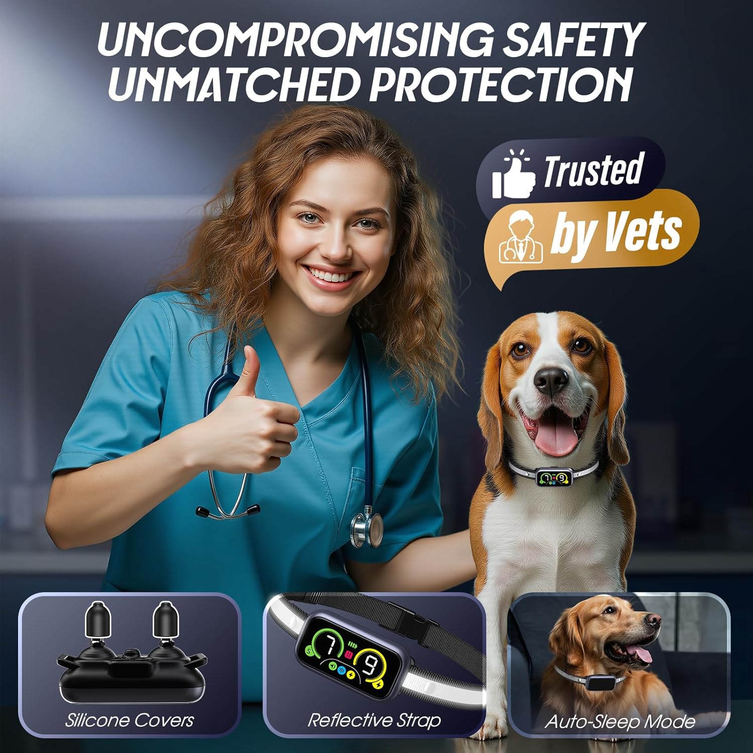 Lifestyle image of Kollgux collar on a dog