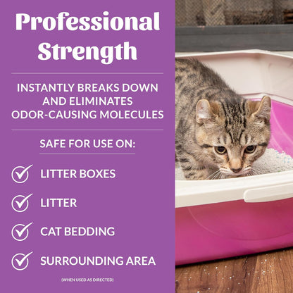 Eco friendly plant based cat litter tray deodorizer molecular spray application