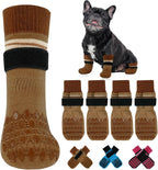 Kuoser Non Slip Dog Socks for Hardwood Floors, 4Pack Anti-Slip Dog Grippy Socks to Prevent Licking Paws, Dogs Booties Paw Protectors with Double-Sided Traction for Small Medium Large Senior Dogs, XS - Image 11