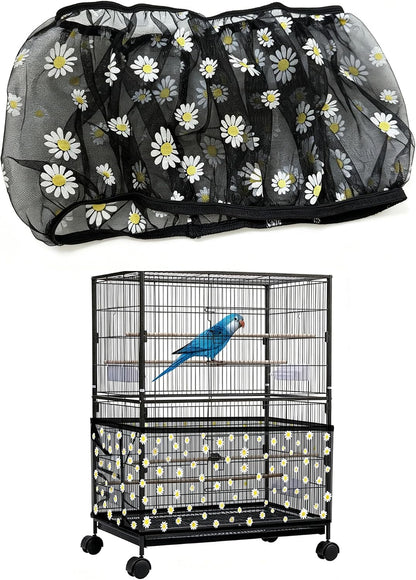Large Bird Cage Seed Catcher Net Fits Round and Square Cages for Parakeet, Macaw, African Grey, M - Image 10