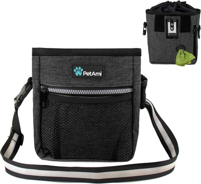 PetAmi Dog Treat Pouch, Pet Treat Pouch for Training, Dog Walking Bag Holder for Kibbles, Pet Food Toy, Dog Trainer Essentials Supplies, Poop Bag Dispenser, 3 Ways to Wear (Purple) - Image 11