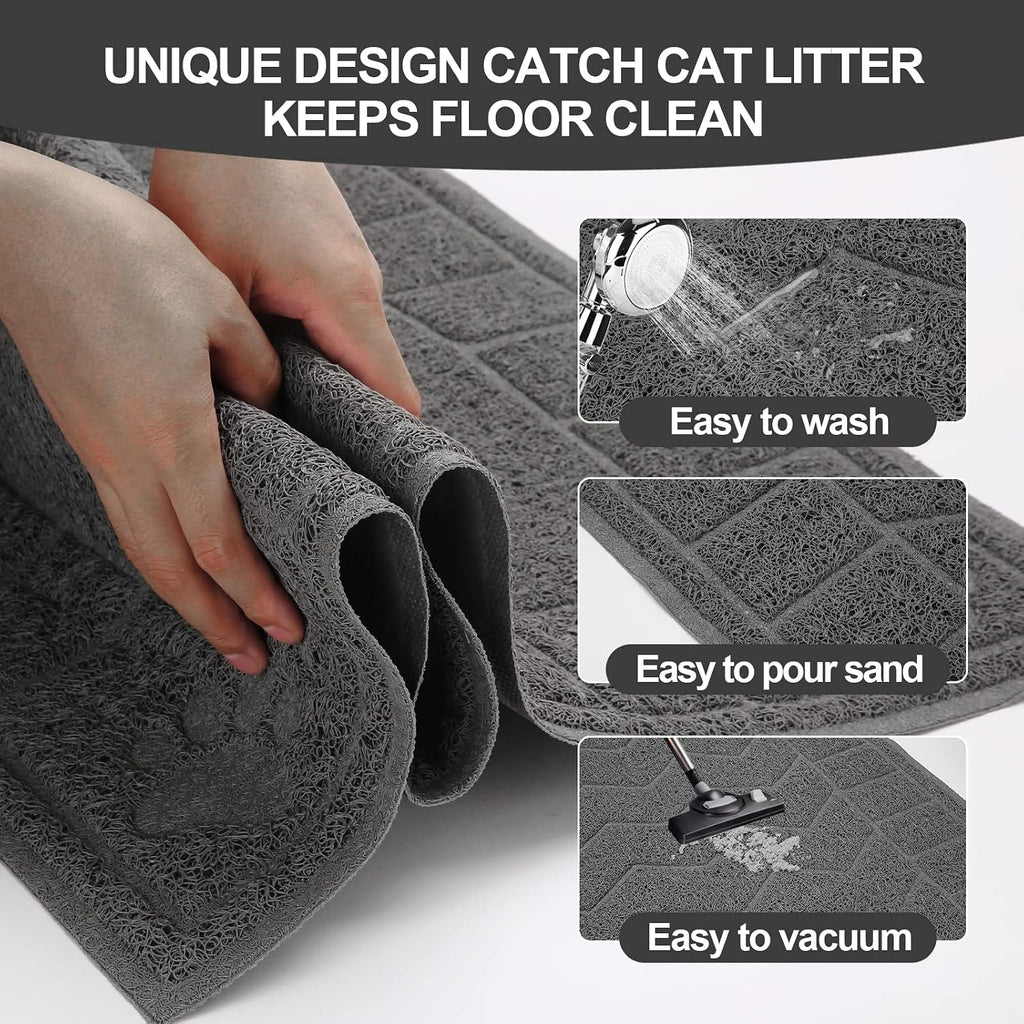 Close up of the soft paw friendly mesh coils on the Motsamla pet litter trapping mat