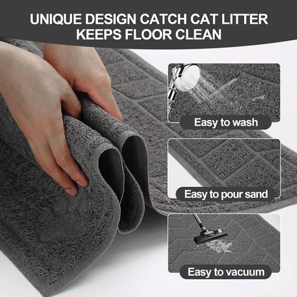 Close up of the soft paw friendly mesh coils on the Motsamla pet litter trapping mat
