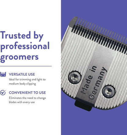 Detachable professional animal fine cut blade side profile view