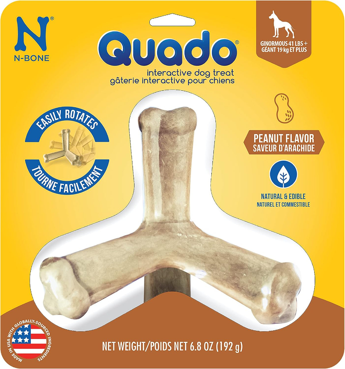 N-Bone Nbone 115011 Quado In Peanut-Mini, 2.6 oz, Large (575179) - Image 12