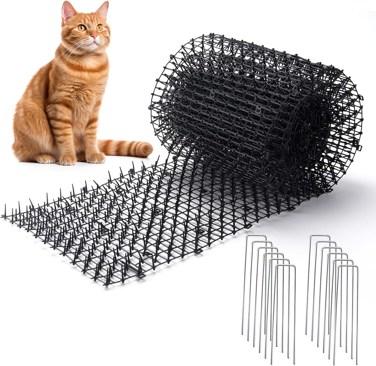 Hmyomina 13FT cat scat mat with spikes front view