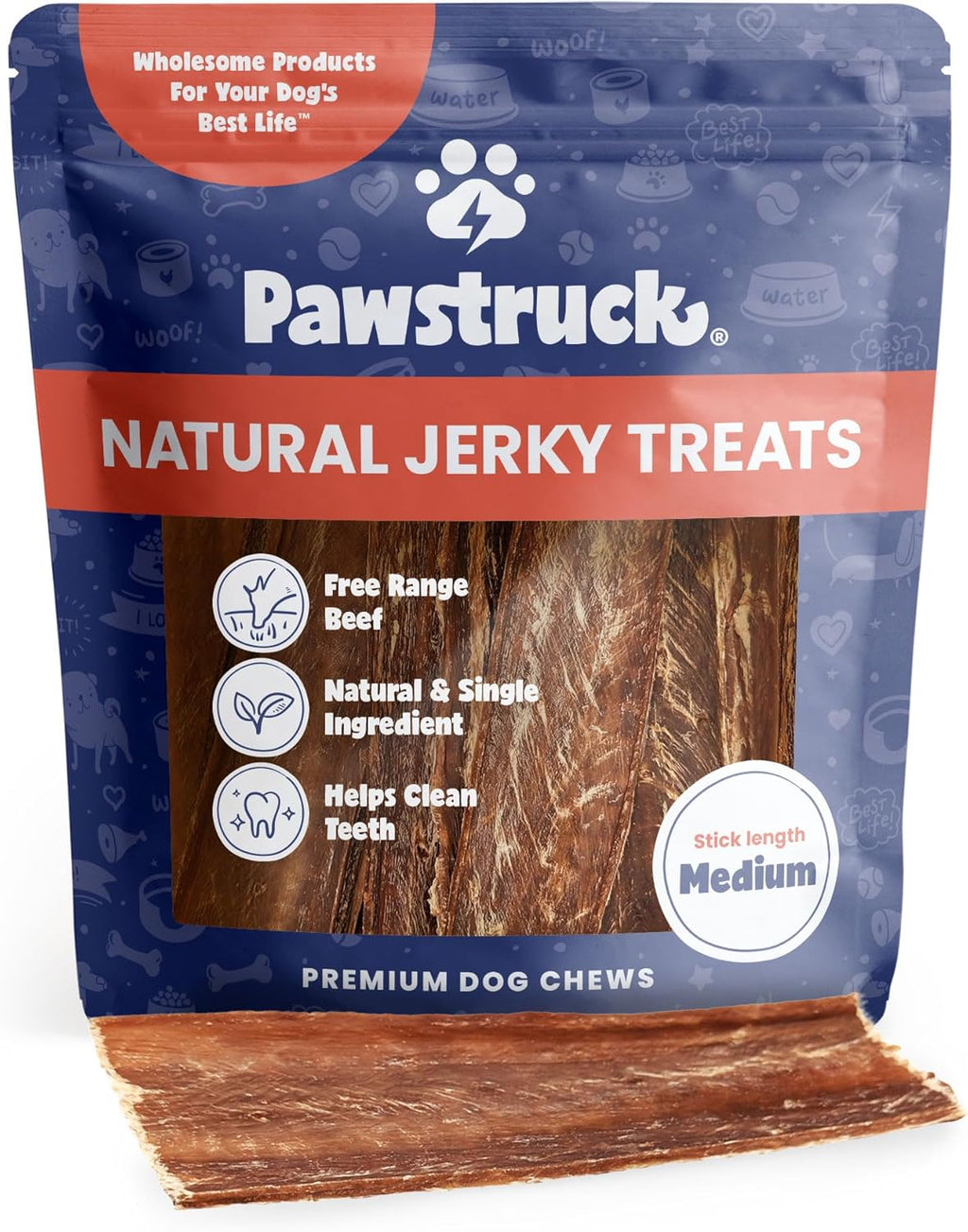 Pawstruck Premium Beef Jerky Dog Treat Chews, Large 10" Strips - Supports Hip & Joint Health, Rich in Glucosamine & Chondroitin, No Added Preservatives - 15 Count - Image 10