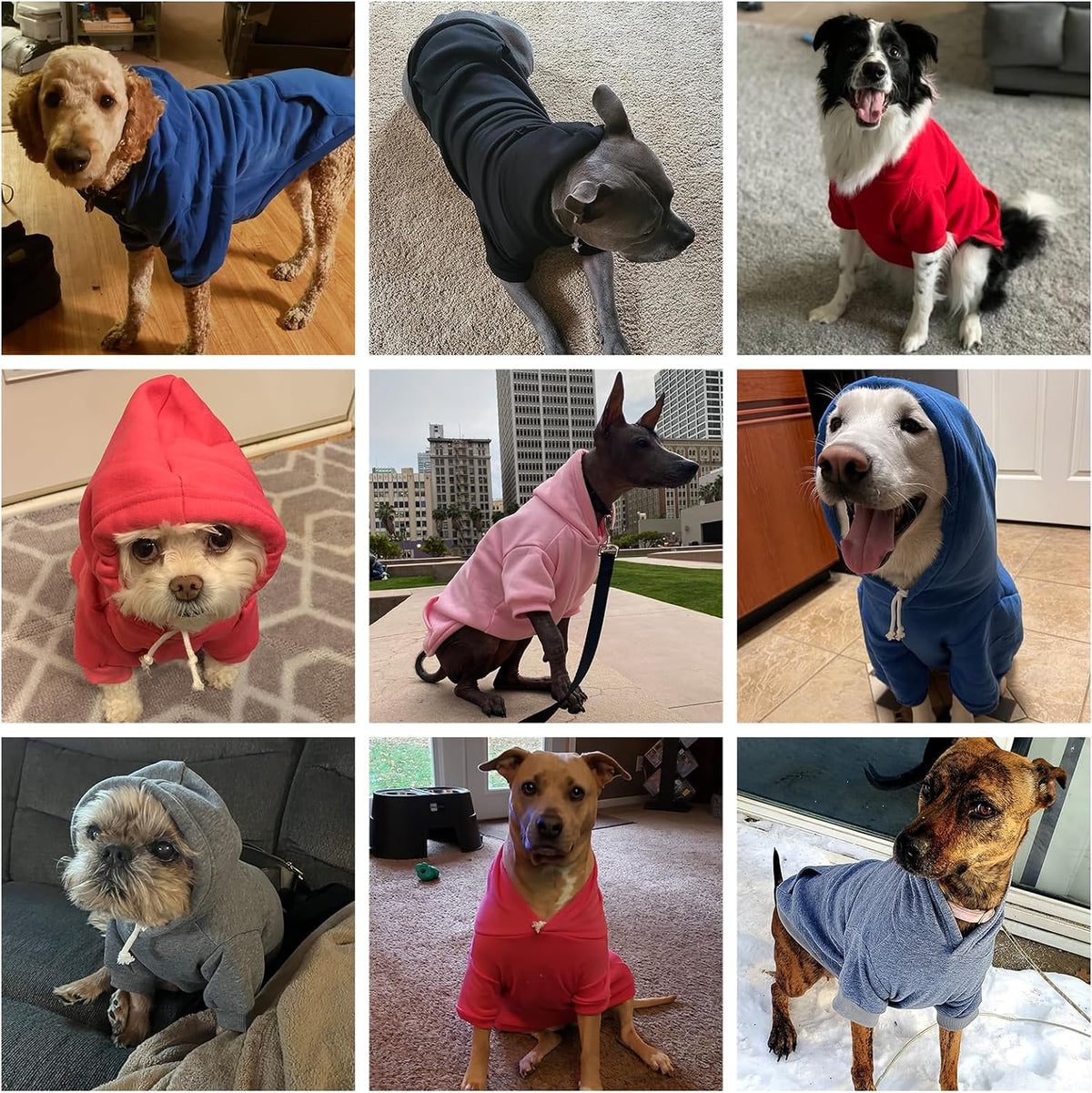 KOOLTAIL soft pet sweater with adjustable drawstring hood