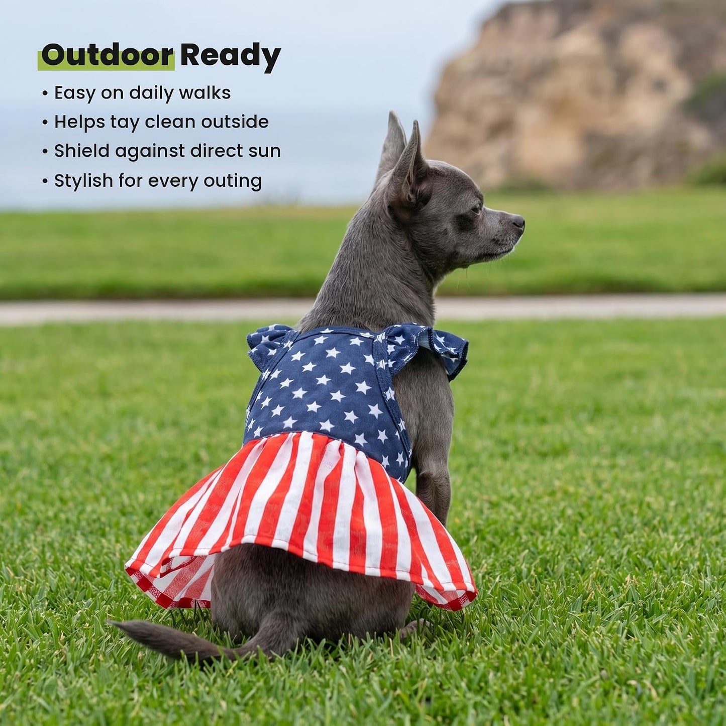 Fitwarm Fourth Of July patriotic outfit close up of the breathable material