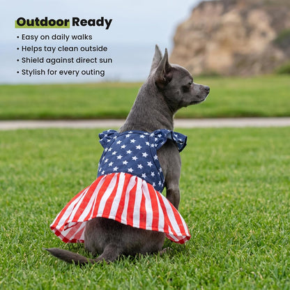 Fitwarm Fourth Of July patriotic outfit close up of the breathable material