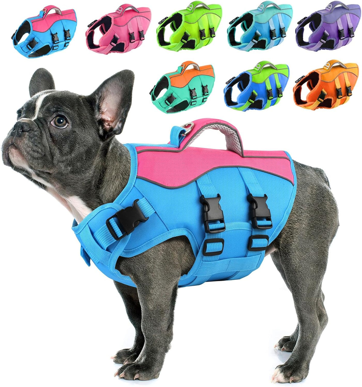 PETDSH Dog Life Jacket Large, High Flotation Dog Life Vest for Swimming Boating, Reflective Puppy Lifejacket with Superior Buoyancy and Rescue Handle, Adjustable Safety Dogs Floating Vests - Image 14