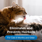 Close up of PetAg hairball natural solution gel label information