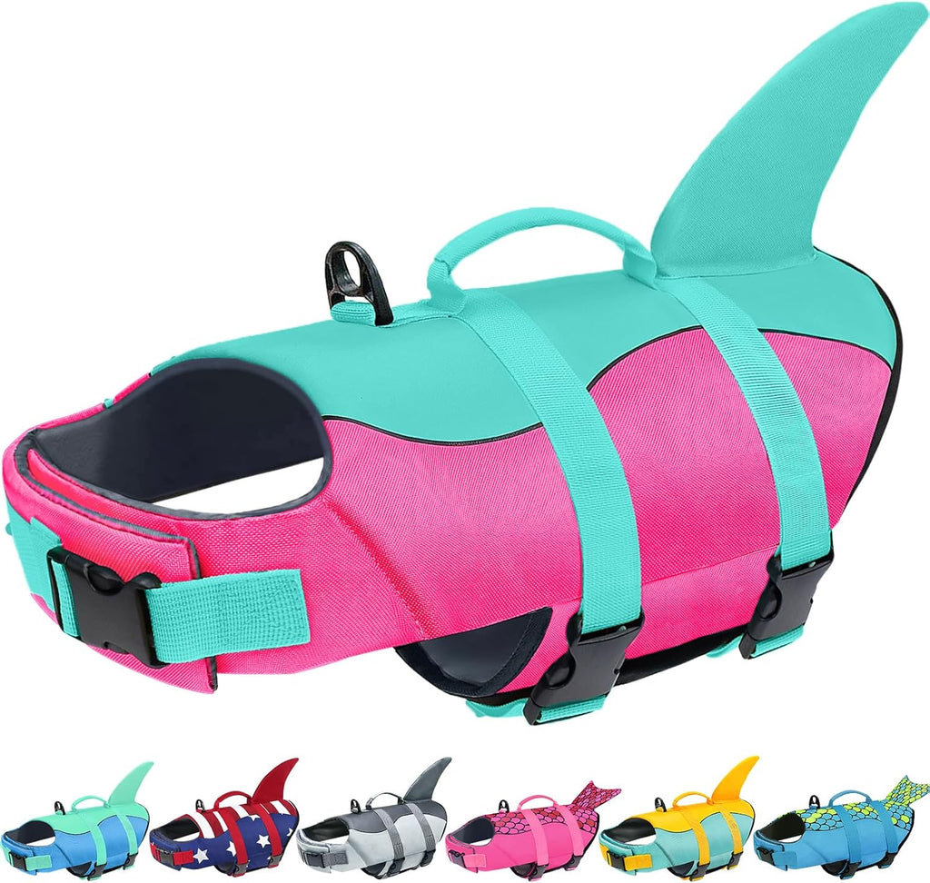 Malier Dog Life Jacket, Ripstop American Flag Vest for Swimming Boating, Puppy Shark Jacket with High Buoyancy Swimsuit Small Medium and Large Dogs (Large, Red & Dark Blue) - Image 10