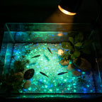 Small pile of colorful luminous resin sand