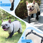 Close up of anti-slip rubber sole on BECROWM pet shoes