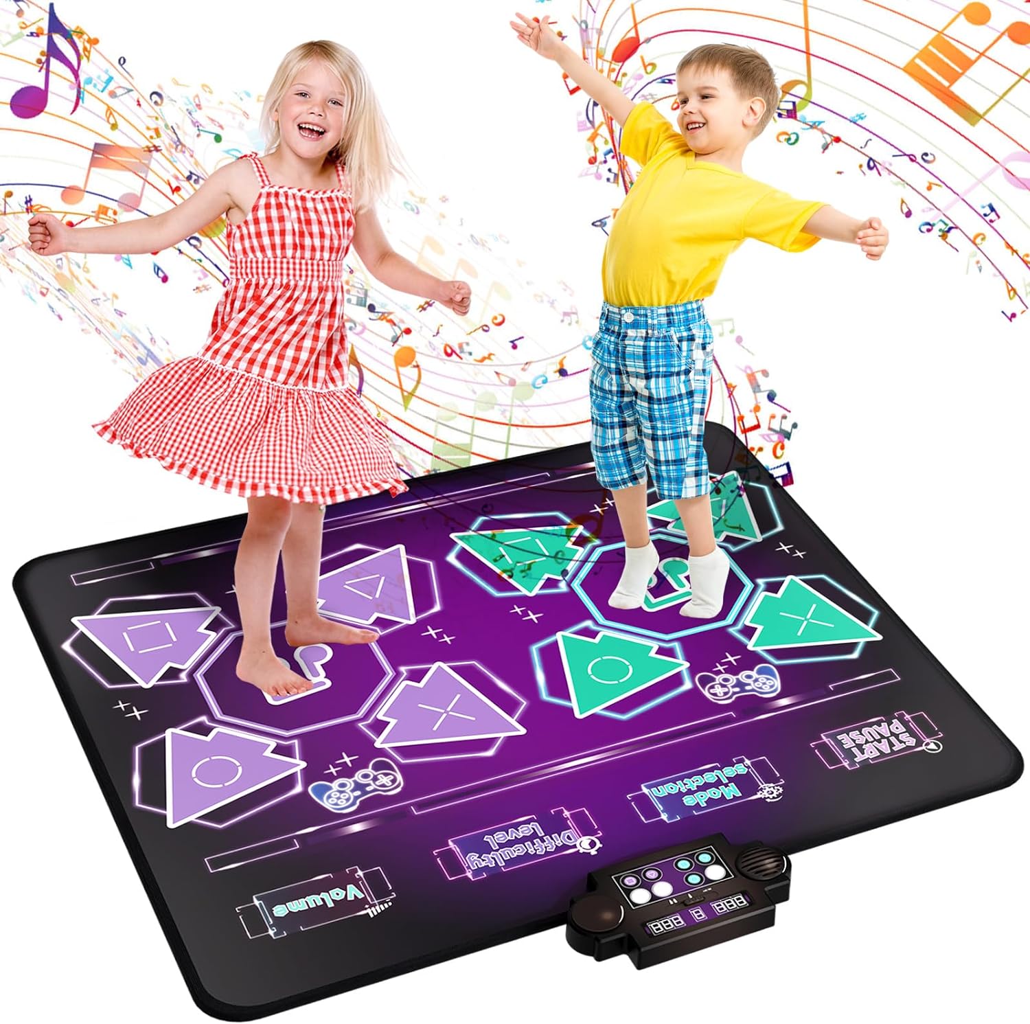 Joyvalley Kids Dance Mat purple front view