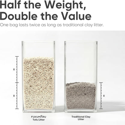 Side view of Fukumaru tofu litter bag packaging