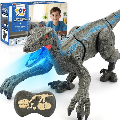 Steam Life Remote Control Velociraptor dinosaur toy front view