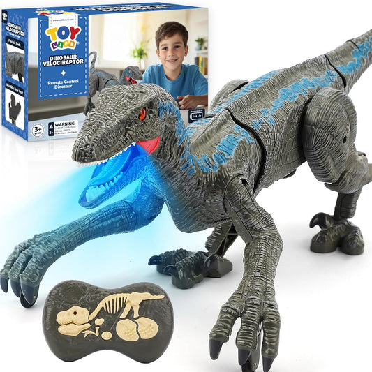 Steam Life Remote Control Velociraptor dinosaur toy front view