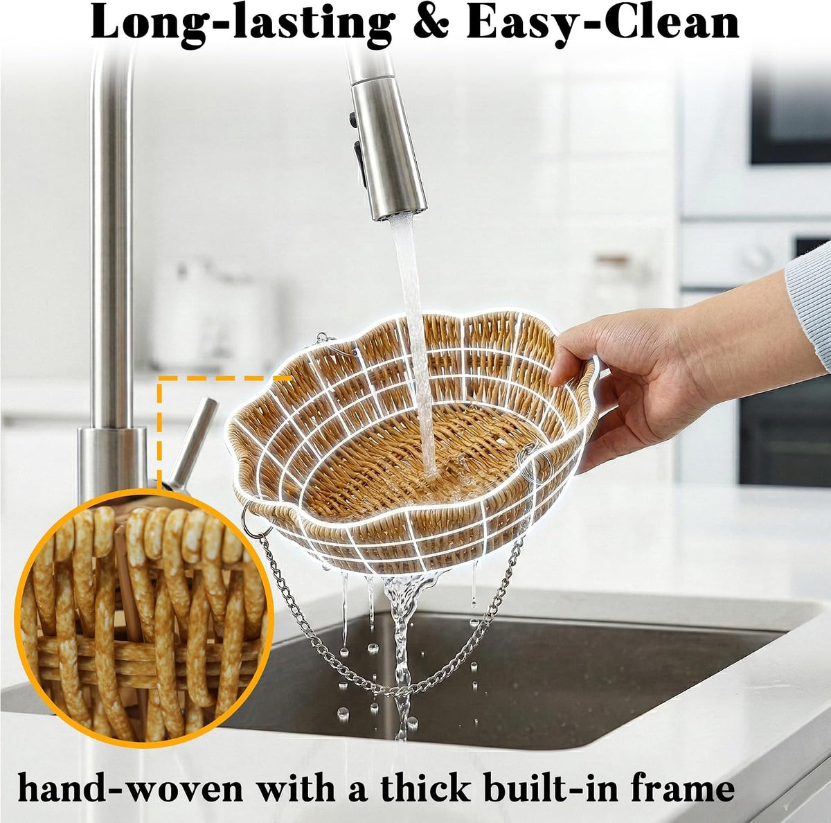 Jevnd handwoven rattan basket for pet bird enrichment