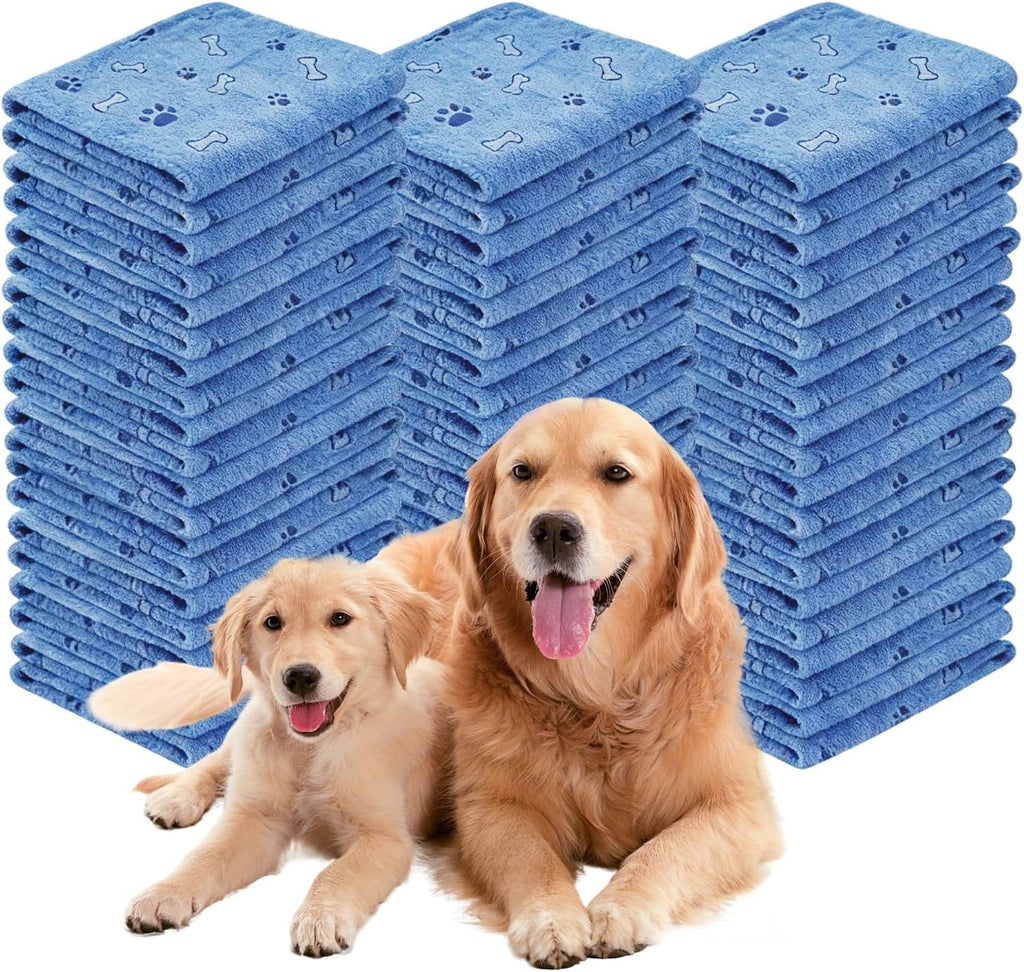 Comparison of different colors in the 30 piece dog towel pack