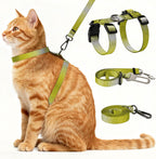 Cat Harness and Leash Set, 3-in-1 Escape Proof Adjustable, Comfortable Soft Lightweight, Safe, Easy to Wear, Walking Travel Kitten Harness for Small Medium Cats Black - Image 10