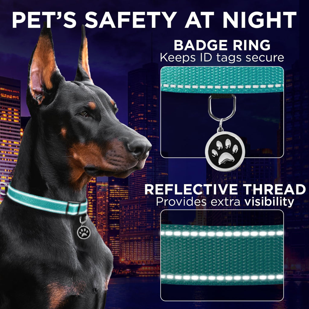 Teceum reflective pet collar padding close up