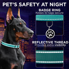 Teceum reflective pet collar padding close up