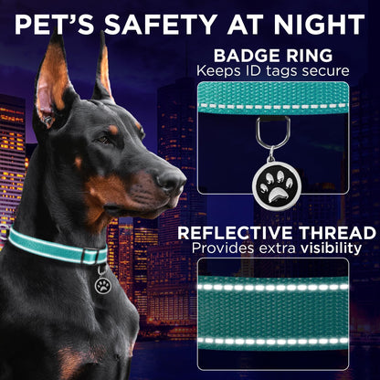 Teceum reflective pet collar padding close up