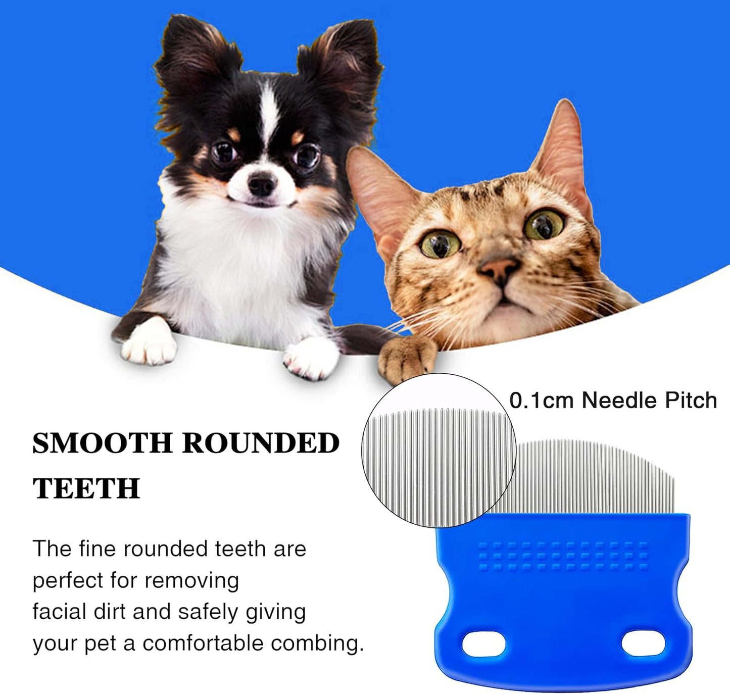 Dog and cat flea removal comb set details